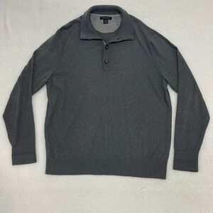 Banana Republic Grey Cotton Cashmere Sweater Mens XL